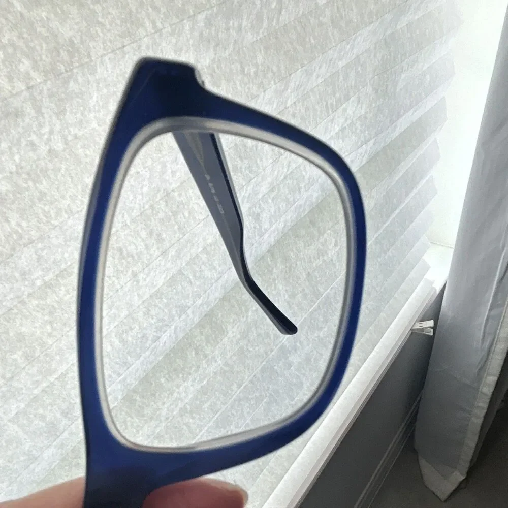 LensCrafters EC2002 Blue Rectangular Full Rim Plastic Eyeglass Frames 54-18-140